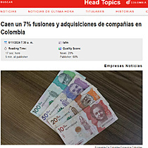 Caen un 7% fusiones y adquisiciones de compaas en Colombia
